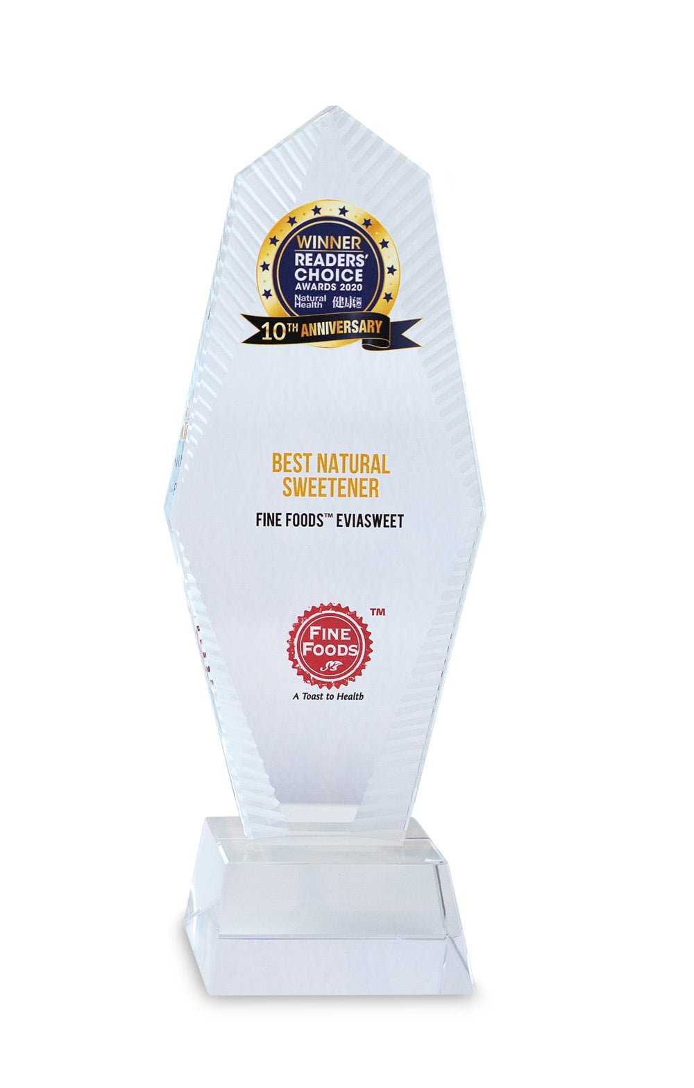 BEST NATURAL SWEETENER award closeup